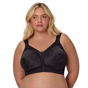 Playtex 18 Hour Ultimate Shoulder Comfort Wireless Black Bra 42DDD